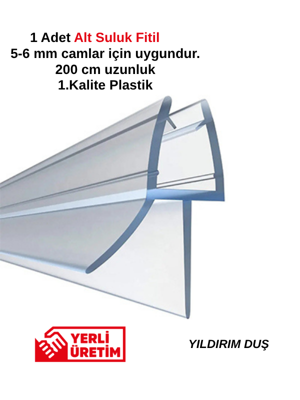 Duşakabin Kapı Altı Çift Yaprak Suluk Fitil 200 Cm Alt Suluk Fitil